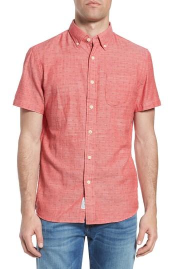 Men's Grayers Pearson Print Short Sleeve Sport Shirt - Red