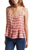 Women's Current/elliott The Workwear Peplum Tank - Red