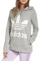 Women's Adidas Originals Trefoil Hoodie - Grey
