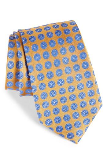 Men's Nordstrom Men's Shop Carlos Medallion Silk Tie, Size X-long - Metallic