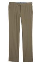 Men's Hickey Freeman Flat Front Stretch Solid Wool Blend Trousers R - Green