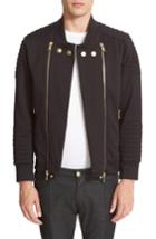 Men's Pierre Balmain Fleece Biker Jacket