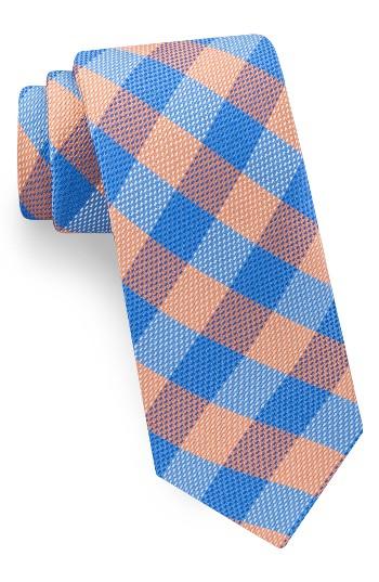 Men's Ted Baker London Derby Check Silk Tie, Size - Orange