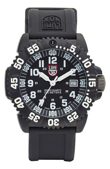Men's Luminox 'sea - Navy Seal Colormark' Silicone Strap Watch, 43mm