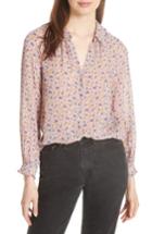 Women's Rebecca Taylor Zelma Floral Top - Pink