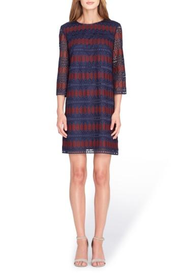 Women's Tahari Lace Shift Dress - Blue