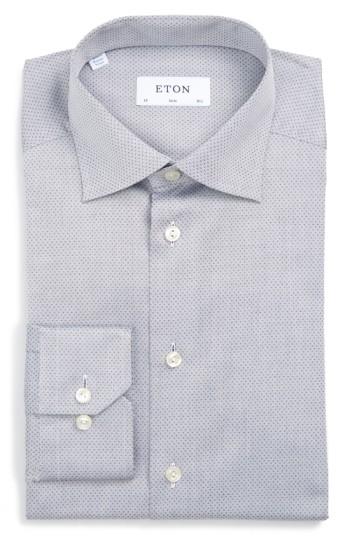 Men's Eton Slim Fit Micro Dot Dress Shirt .5 - Grey
