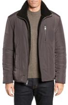 Men's Marc New York Faux Shearling Reversible Quilted Jacket - Grey