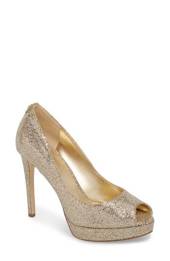 Women's Michael Michael Kors Erica Platform Pump M - Metallic