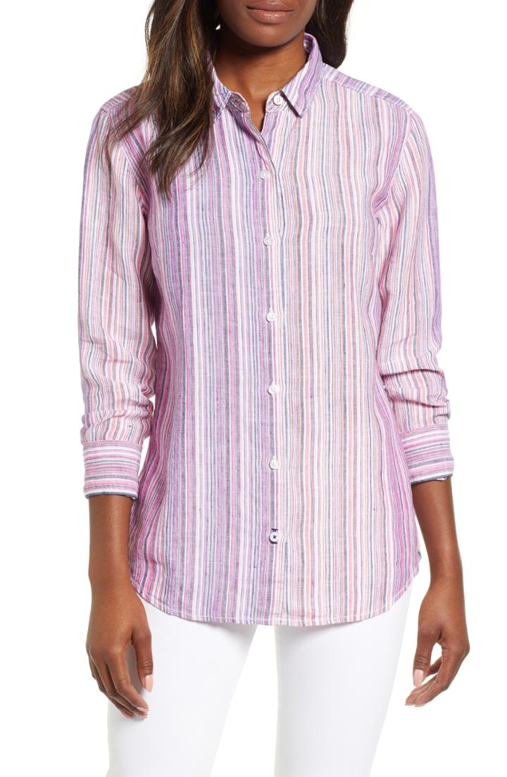 Women's Vince Camuto Geo Print Bishop Sleeve Blouse - Ivory
