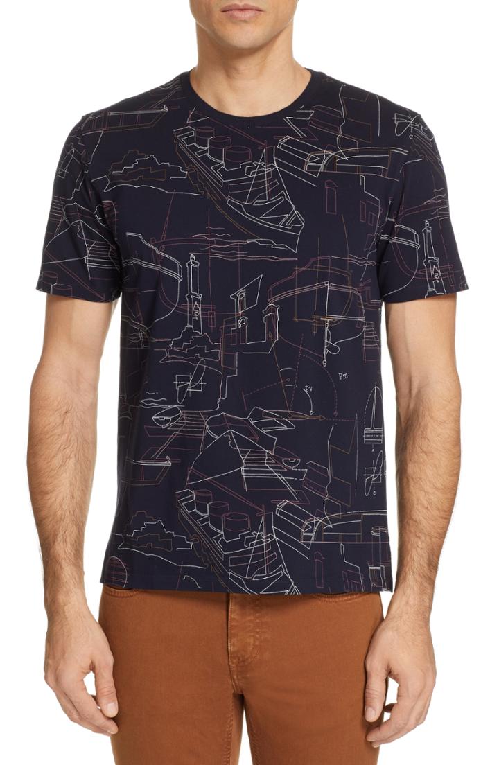 Men's Ermenegildo Zegna Heritage Print Crewneck T-shirt