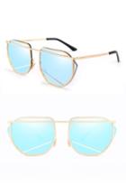 Women's Sunnyside La 67mm Mirrored Sunglasses - Blue