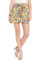 Women's Bp. Print Ruffle Shorts, Size - Yellow