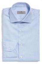 Men's Canali Regular Fit Stripe Dress Shirt - - Blue