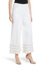 Women's Cinq A Sept Carmelina Ruffle Cuff Pants - White