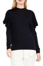 Women's Vince Camuto Drape Shoulder Sweater, Size - Black