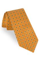 Men's Ted Baker London Square Flower Silk Tie, Size - Yellow