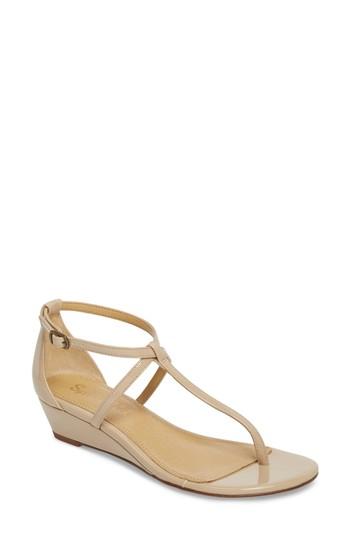 Women's Splendid Bryce T-strap Wedge Sandal .5 M - Beige