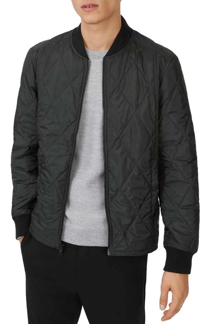 Men's Club Monaco Quilted Jacket - Green