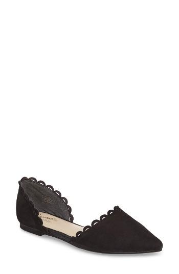Women's Seychelles Research Pointy Toe D'orsay Flat M - Black