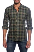 Men's Jared Lang Trim Fit Check Sport Shirt - Green