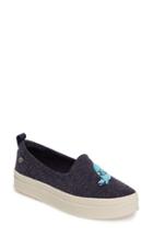 Women's Sakroots Saz Critter Slip-on Sneaker M - Blue
