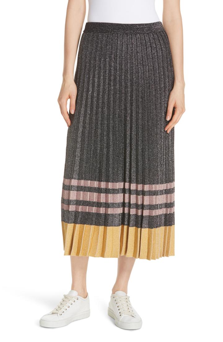 Women's Derek Lam 10 Crosby Pleated Midi Skirt