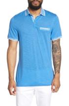 Men's Ted Baker London Dalmat Trim Fit Cotton & Modal Polo (s) - Blue