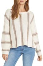 Women's Billabong Calm Seas Stripe Cotton Sweater - Beige