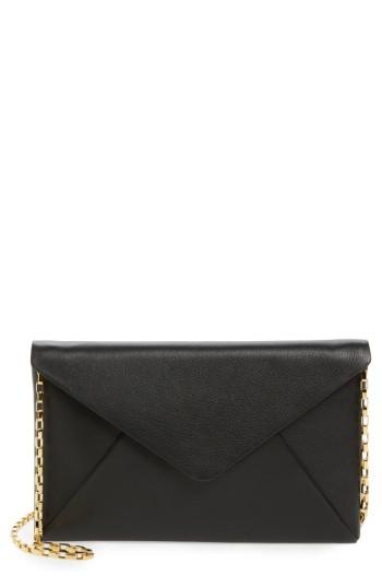 Michael Kors Small Calfskin Leather Envelope Clutch -