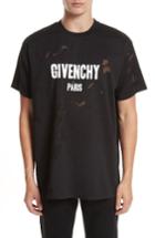 Men's Givenchy Colombian Fit Distressed Logo T-shirt - Black