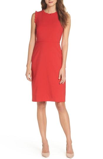 Women's J.crew Ruffle Trim Dress - Red