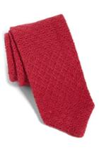 Men's The Tie Bar Knit Linen & Cotton Tie, Size - Red
