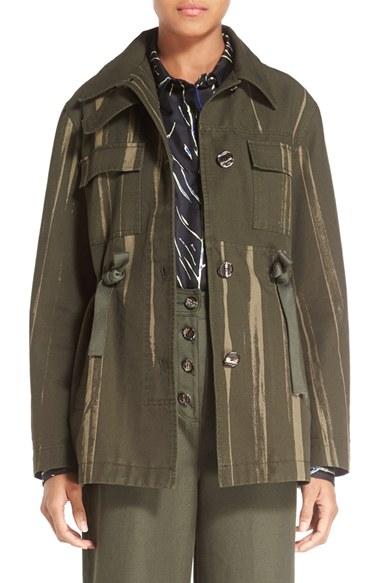 Women's Proenza Schouler Print Cotton Canvas Suiting Jacket