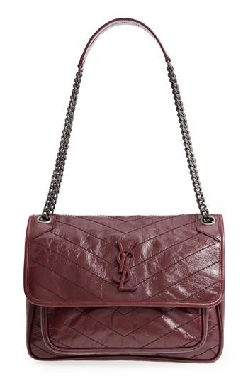 Saint Laurent Medium Niki Leather Shoulder Bag - Blue