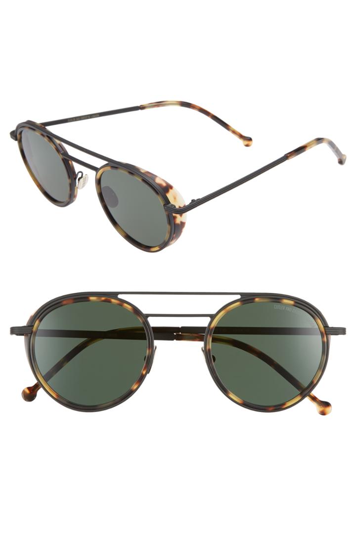 Women's Cutler And Gross 47mm Round Sunglasses -