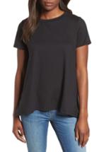 Women's Alexander Mcqueen Asymmetrical Ruffle Hem Tee Us / 42 It - Black