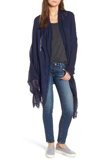 Women's Treasure & Bond Tassel Wrap, Size - Blue