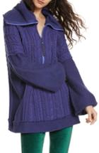 Women's Free People Sunshine Slope Half Zip Sweater - Blue