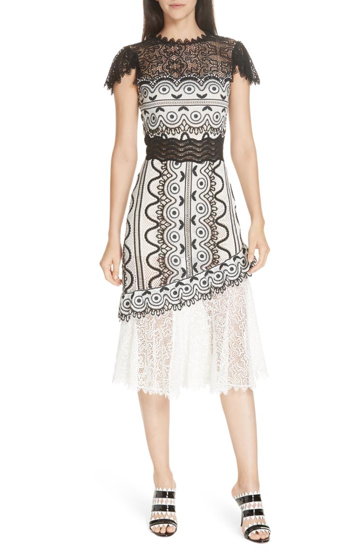 Women's Sea Lola Lace Midi Dress - Black