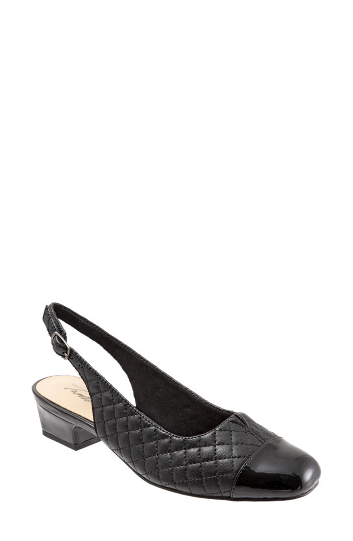 Women's Trotters Dea Slingback Sandal .5 M - Black