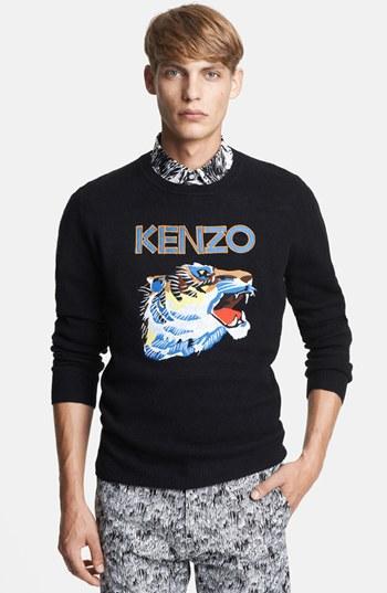 Kenzo Embroidered Tiger Crewneck Sweater
