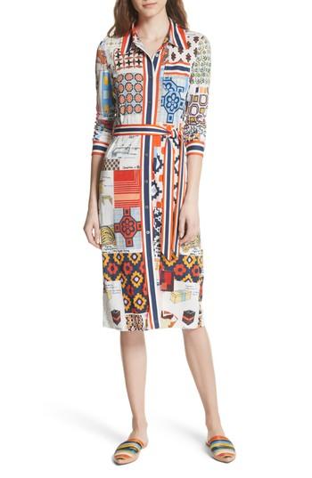 Women's Tory Burch Laurence Print Shirtdress - White