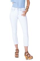Women's Nydj Sheri High Waist Frayed Hem Slim Ankle Jeans - Blue