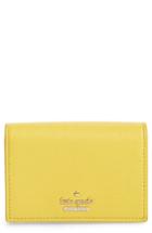 Women's Kate Spade New York Blake Street - Dot Gabe Leather Wallet - Yellow