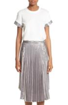 Women's Noir Kei Ninomiya Pleated Lame Trim Tee