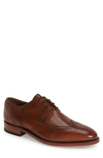 Men's Johnston & Murphy 'melton' Wingtip D - Brown