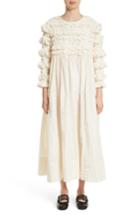 Women's Molly Goddard Lizzie Ruffled Taffeta Dress Us / 10 Uk - Ivory