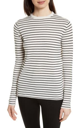 Women's Atm Anthony Thomas Melillo Stripe Silk Blend Sweater - White