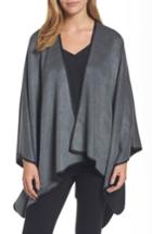 Women's Helen Kaminski Reversible Brushed Silk Cape, Size - Grey